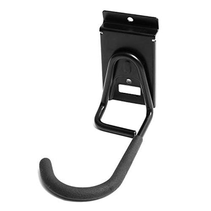 Slatwall Bike Hooks, Heavy Duty Bicycle Hangr with PVC Coating, Wall Mount Vertical Bicycle Storage Rack (2 Pack, Black)