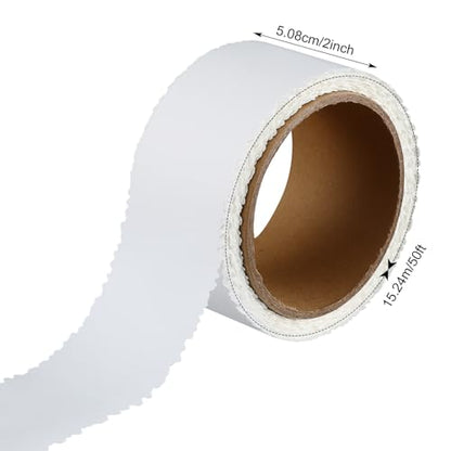 Self Adhesive Crack Repair Tape Drywall Joint Tape Patch Wall Seam Patch Heavy Duty Smooth Roll for Concrete Repair, White (2'' X 50') - size: 2'' X 50'