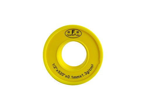 PTFE Sealant Tape 5-Pack - Gas and Drinking Water, 1/2 in x 520 in, Yellow