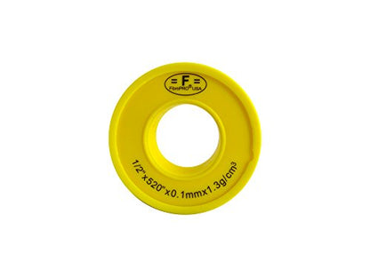 PTFE Sealant Tape 5-Pack - Gas and Drinking Water, 1/2 in x 520 in, Yellow