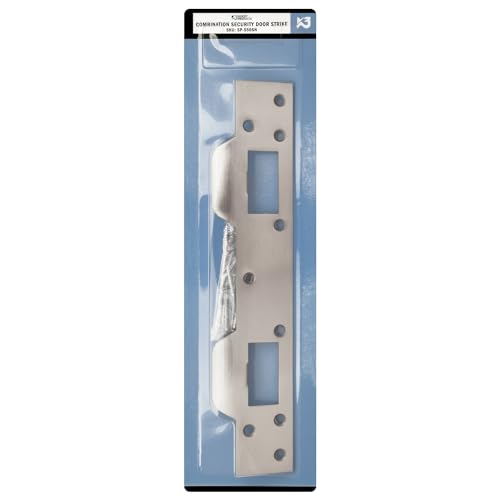 Nuk3y SP550 Combination Security Door Strike for 5-1/2 inch Hole Center (Satin Nickel) - color: Satin Nickel
