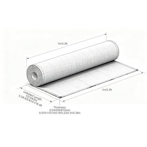 Non-Slip Anti-Fatigue Rubber Floor Mat for Entryway, Home Gym, Garage, Workbench - Durable Utility Mat (39.4"x0.11") for Comfort & Safety - size: 1mx3mm/39.4x0.11in