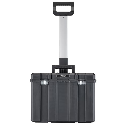 DEWALT Tool Box with Wheels Modular, Large Rolling Tool Box With Telescopic Handle, Portable Carrier Deep Stackable TSTAK Storage (DWST17820)