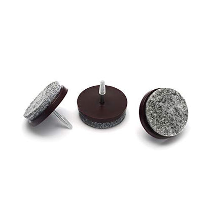 Nail on Felt Pads Furnigear Furniture Pads Nail- Floor Protectors for Furniture Legs 24Pack Chair Felt Pads for Hardwood Floors(1-1/2",Gray) - size: 1-1/2" (Round, Gray)