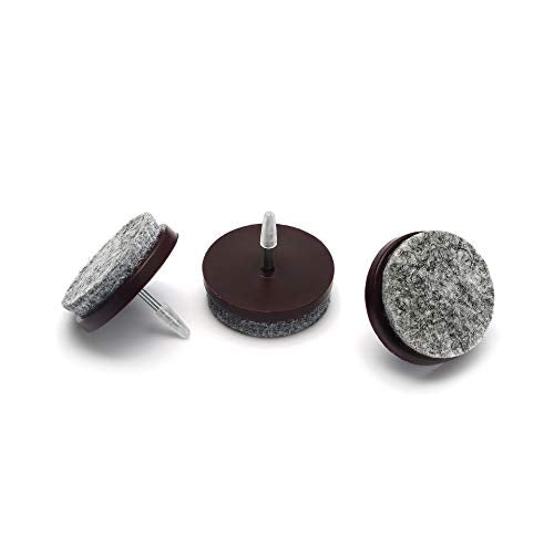 Nail on Felt Pads Furnigear Furniture Pads Nail- Floor Protectors for Furniture Legs 24Pack Chair Felt Pads for Hardwood Floors(1-1/4",Gray) - size: 1-1/4" (Round, Gray)