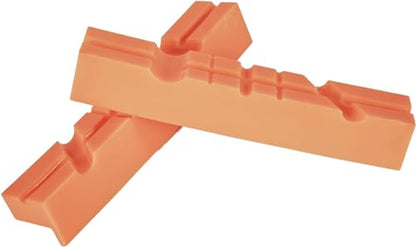 Katai - 6" Bench Vise Jaw Pads with Strong Magnets – Protective Soft Rubber Grips for Metal Vises, Drill Presses & Workbenches – Includes 2 Carpenter’s Pencils