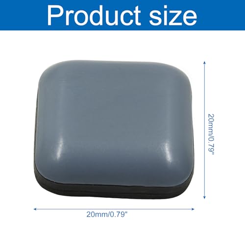 Bivethoi 20 Pcs Furniture Glide Square,Self-Adhesive Sliders Pads Magic Sliders Floor Protectors Sofa Glides for Wood, Ceramic Tile Floor(20 * 20mm) - size: 3/4", Square