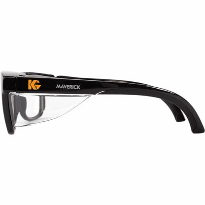 KleenGuard™ V30 Maverick Eye Protection (49309), with KleenVision™ Anti-Fog Coating, Clear Lenses, Black Frame