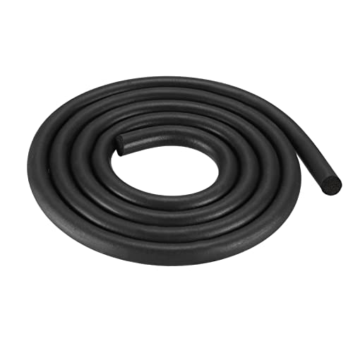 uxcell Foam Rubber Weather Seal Strip, 7mm(9/32") Diameter 2 Meters (6.56Ft) Long Round EPDM Rubber for DIY Gasket, Warehouse, Pads, Foam Tubing, Crafts - size: 7mmx2m