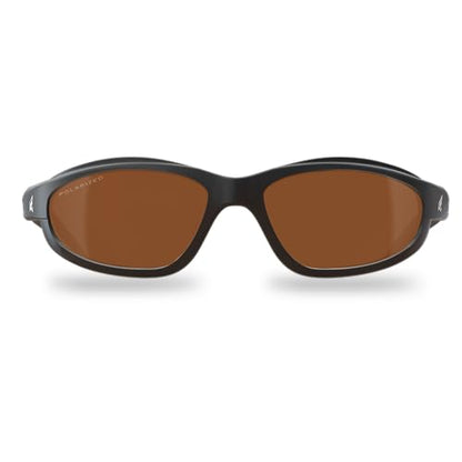 EDGE Dakura | Polarized Safety Glasses | ANSI Rated | Anti-Slip | 99.9% UV Protection | 3X Dipper Anti-Scratch (Black, Polarized Copper Driving) - color: Black