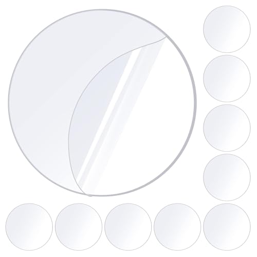 ZOMPAGO 10PCS Heavy Duty Double Sided Adhesive Mounting Circle Tape- Waterproof,Strong Adhesion,Clear, High Strength,No Residue Removability for Hanging,Wall Mounting, Home Decor,Adhesive for Shower - color: 10PCS, size: Circle(2Inch)
