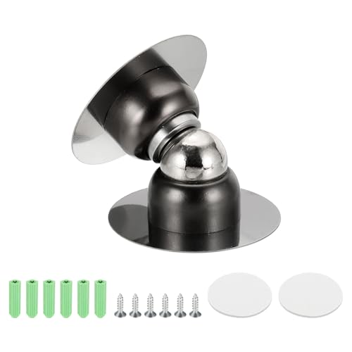 uxcell 1.9" Magnetic Door Stoppers, Wall Floor Mounted Magnetic Door Catch Holder, Stainless Steel Door Stops for Bedroom, Bathroom, Kitchen, Office, Gray - color: Gray, size: 1.9"