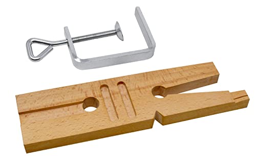 Fancy V Slot Bench Pin and Clamp Set Jewelry Making Tool Metalsmith Workbench Vise