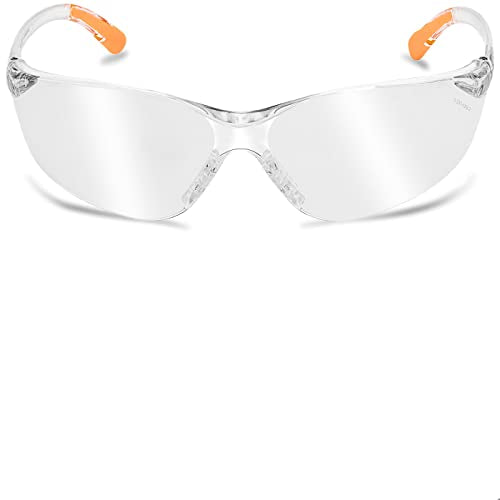 ProtectX Safety Glasses for Men & Women, Safety Sunglasses with Anti-Fog Scratch Resistant Lenses, Non-Slip Grips, ANSI Z87.1 - color: Olympus Indoor/Outdoor 2 Pk