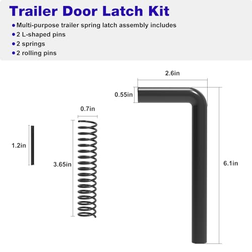 Trailer Gate Spring Latch Kit 819t for Carry-On Utility Trailers,Trailer Latch Spring Pin,Trailer Gate Latch Replacement Trailer Gate Spring Latch Repair Kit - 2 Pcs