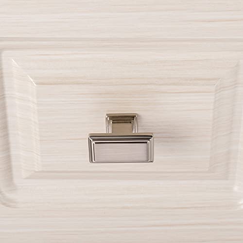 KOOFIZO 10 Pack Brushed Nickel Cabinet Knobs Satin Nickel Drawer Knobs K07 Rectangular Single Hole Cabinet Pulls for Cabinets Drawers Dresser Cupboard Bedroom Closet Bathroom Vanity - color: Brushed Nickel, size: Knob 01 - 10Pcs