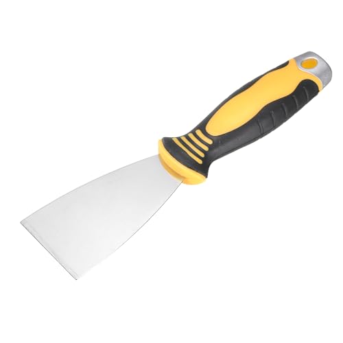 uxcell Putty Knife 2" High Carbon Steel Paint Scraper Flexible Drywall Repair Mud Knife for Removing Cement Wallpaper Mud Adhesive Taping with Metal Hammer End - size: 2"
