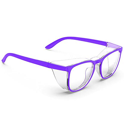 Stylish Safety Glasses, Clear Anti-Fog Anti-Scratch Protective Glasses For Men And Women - color: Violet Colour