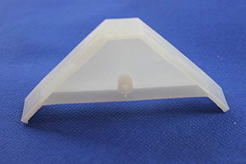 Berta 20-Pack, 90 Degree Cabinet Triangle Bracket, Plastic White Corner Support Braces - size: 20