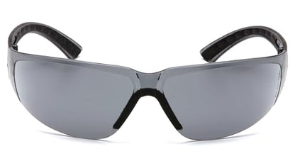 Pyramex Cortez Safety Eyewear, Clear Anti-Fog Lens With Black Temples - color: Black Temples/Gray Lens