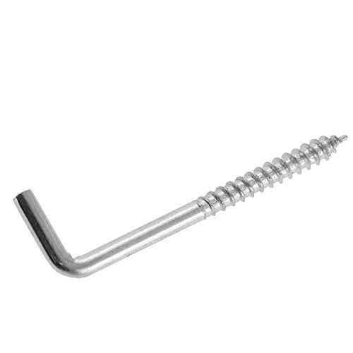 DTTRA 10PCS 70X22mm Silver Carbon Steel Metal Right Angle 7-Shaped Self-Tapping L-Shaped Hook