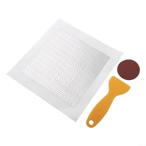 Heavy Duty METALs Drywall Patch Kit for Large Hole Repair in Walls and Ceilings, Galvanized Steel with Fiberglass Mesh, Self-Adhesive Wall Fix Kit(15 * 15cm) - size: 15*15cm