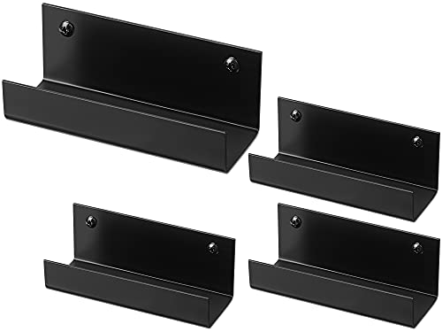 Blulu 4 Pcs Wall Mount Ladder Wall Wheelbarrow Hanger Steel Garage Storage Hook Wheelbarrow Hanger Heavy Duty Garage Storage Organizer for Hang Ladders Carts Chair Bicycle (Black) - color: Black