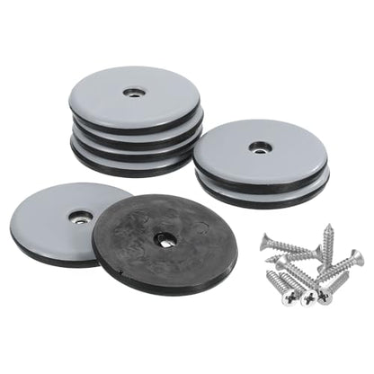 uxcell 8Pcs Screw on Furniture Sliders, 2.56"(65mm) Round Furniture Glides Sliders, Chair Leg Sliders Floor Protectors Pads, Furniture Pads with Screws for Chairs, Cabinets, Light Blue