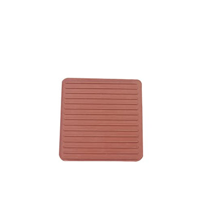 Non Slip Furniture Pads, SAFYY Square Rubber Anti Skid Caster Cups Leg Coasters, Couch, Chair, Feet, and Bed Stoppers with Anti-Sliding Floor Grip, Furniture Floor Protectors - size: 2.5'' Brown 4 Pack