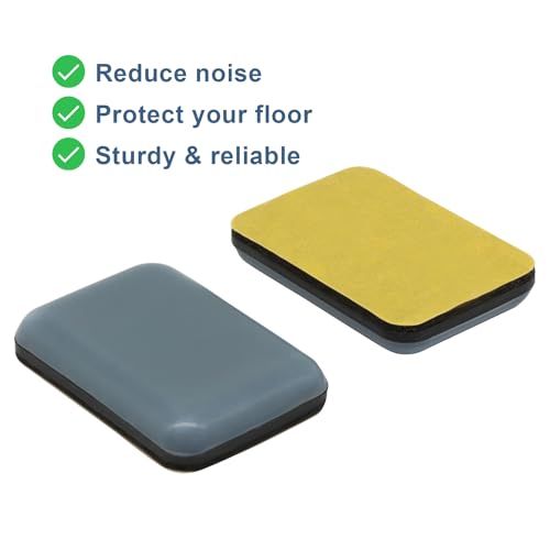 Piutouyar 20 Pcs Rectangle Furniture Slider Gliders Pad, Self-Adhesive Furniture Movers Slider Carpet Floor Protector Pads for Chair, Table, Sofa, Desk Moving Pads(35 x 25 mm) - size: 35x25mm