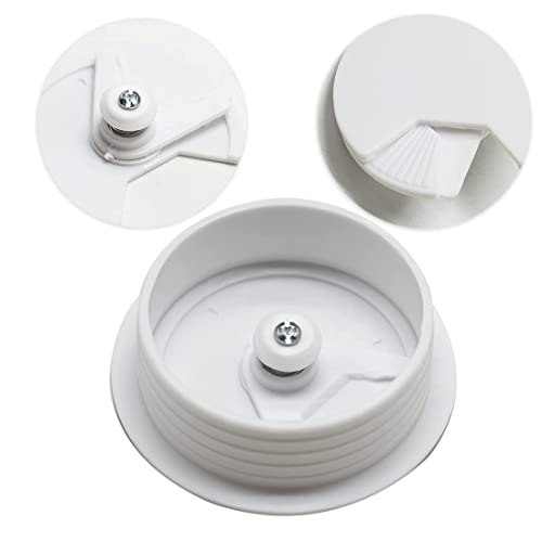 TuTuYa 8PCS Desk Grommet, Desk Grommet White 2 Inch（50 mm) Desk Cable Grommet Desk Cable Hole Cover with Hole Saw, Ideal Solution for Office and Home Table Cable (White, 2 Inch_50 mm) - color: 2 Inch_50 mm White 8PCS