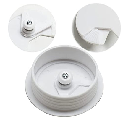 TuTuYa 8PCS Desk Grommet, Desk Grommet White 2 Inch（50 mm) Desk Cable Grommet Desk Cable Hole Cover with Hole Saw, Ideal Solution for Office and Home Table Cable (White, 2 Inch_50 mm) - color: 2 Inch_50 mm White 8PCS