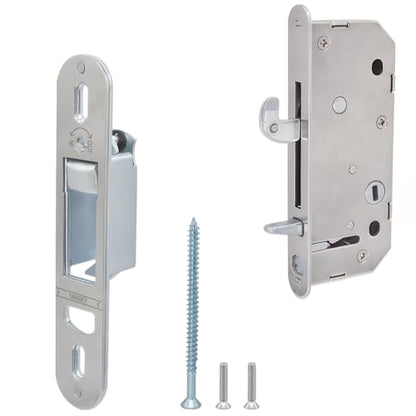 2-Panel Sliding Patio Door Lock and Receiver Kit Replacement for Andersen Gliding Glass Door Reachout Locks from 1986 to Present