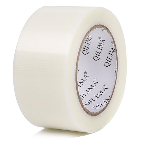 QILIMA Duct Tape Heavy Duty, Professional Grade Duct Tape for Photographers, No Residue,Industrial, Professional Use, 2 Inch X 28 Yards, Clear - color: Clear