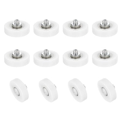 uxcell 12Pcs Drawer Rollers, 26mm Plastic Positioning Pulleys Small Drawer Pulley Bearing Replacement Wheel for Furniture Parts Cabinet Cupboard Wardrobe Slides - size: 26mm