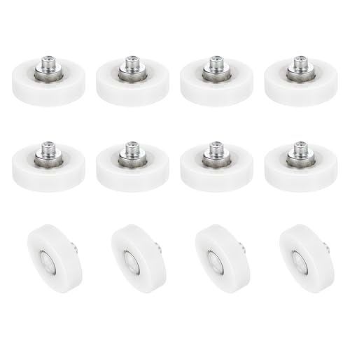 uxcell 12Pcs Drawer Rollers, 26mm Plastic Positioning Pulleys Small Drawer Pulley Bearing Replacement Wheel for Furniture Parts Cabinet Cupboard Wardrobe Slides - size: 26mm