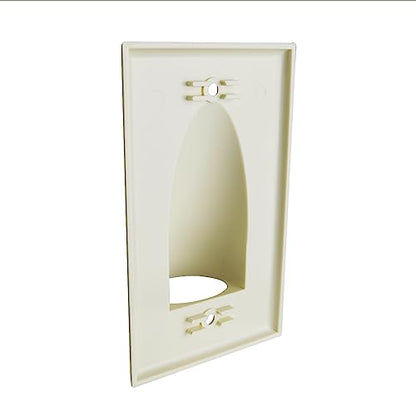 Skywalker Single Gang Bundled Cable Wall Plate (Almond) - color: Almond