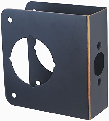 Door Guard Reinforcer 1-3/4-Inch Thick by 2-3/8-Inch Backset 2-1/8-Inch Bore Door Guard with Bronze - color: K9005-Iron Black