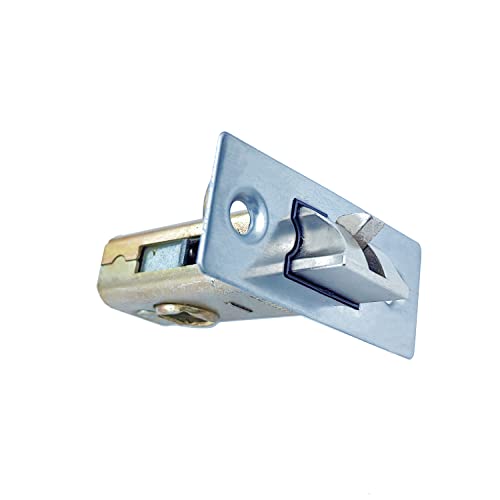 Qrity 35mm Tubular Latch, Forked Mortice Mute Latch with Stainless Steel Panel for Internal Doors, Lever Handles - size: 35mm