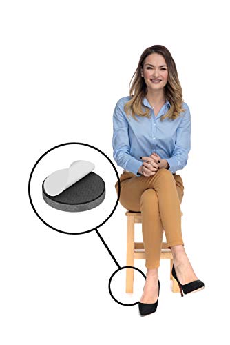 Slipstick Premium Wool Felt Furniture Feet Pads/Chair Leg Floor Protectors (1 Inch Round) Includes 16 Wool Blended Felt Feet Pads with Peel and Stick Adhesive, Gray, CB113 - size: 1" Round