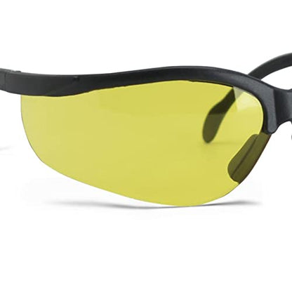 Walker's Sport High-Grade Polycarbonate Lenses Half Frame Soft Rubber Nose Piece Adjustable Safety Shooting Glasses - color: Yellow, size: One Size