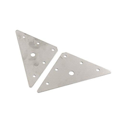 Mending Plates Karcy Straight Brackets 4.3" Flat Corner Braces for Repairing Furniture Silver Stainless Steel Set of 6