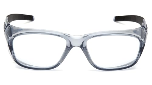 Pyramex Safety Emerge Plus Readers Safety Glasses, 2.5 Diopters, Clear Full Reader Lens (SG9810R25) - color: Clear Reader Lens 2.5 Diopters/ Translucent Gray Frame