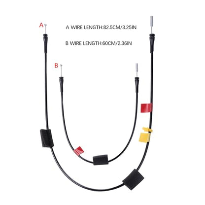 Latch Cables,rear door Upper & Lower Compatible with F-250 F-150 Ford Left Right Back Door Upper Latc Cables Repair Kit / 32.2 Inch 23.5 Inch