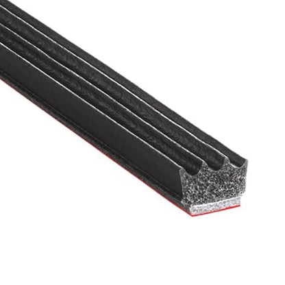 TRIM-LOK Ribbed Rectangle Rubber Seal with 3M Bonded Tape, 0.187-Inch Height, 0.375-Inch Width, 500-Foot Length, EPDM Foam Weather Stripping for Door Frame, Window Insulation, Vehicles, and Boats