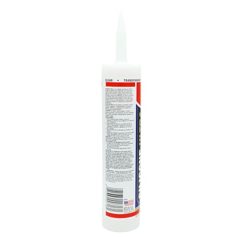 Red Devil 0787 Silicone Ultra 100% RTV Silicone Sealant, 10.1 oz., Clear, 1 Pack - color: Clear, size: 1 - Pack, style: 10.1 oz.