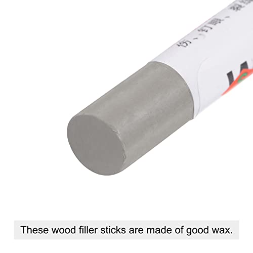 uxcell Wood Wax Filler Stick, Furniture Crayons Wooden Repair Wax Filler Stick Touch Up Wax Paint Pens for Scratches Holes Floor Laminate Tables Desks, Light Gray - color: Light Gray