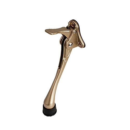 Door Stopper, One-Touch semi-Automatic Metal Door Stopper, with Non-Slip Rubber Tip for Wood, Concrete, Tiled, and Carpeted Floors (6inch x 1pack, Gold) - color: Gold, size: 6inch x 1pack