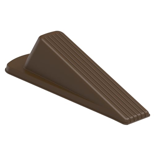 Crosize Door Stoppers for Bottom of Door, Premium Rubber Door Stops, Sturdy Door Wedge for Carpet, Tile, Concrete, Wood, Door Holder for Heavy Duty Door (Brown, 1 Pack) - color: Brown, size: Standard 1 Pack