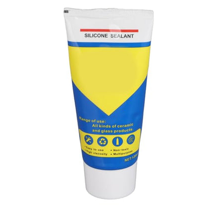 Sealant Water Caulk Adhesive for Bathroom Kitchen Basement Indoor Use with ABS Glass Ceramic Wood Aluminum Stainless Steel (Clear) - size: Clear